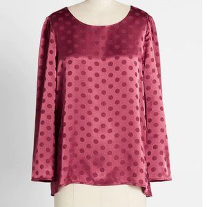 Modcloth Feelin' A Little Dotty Blouse